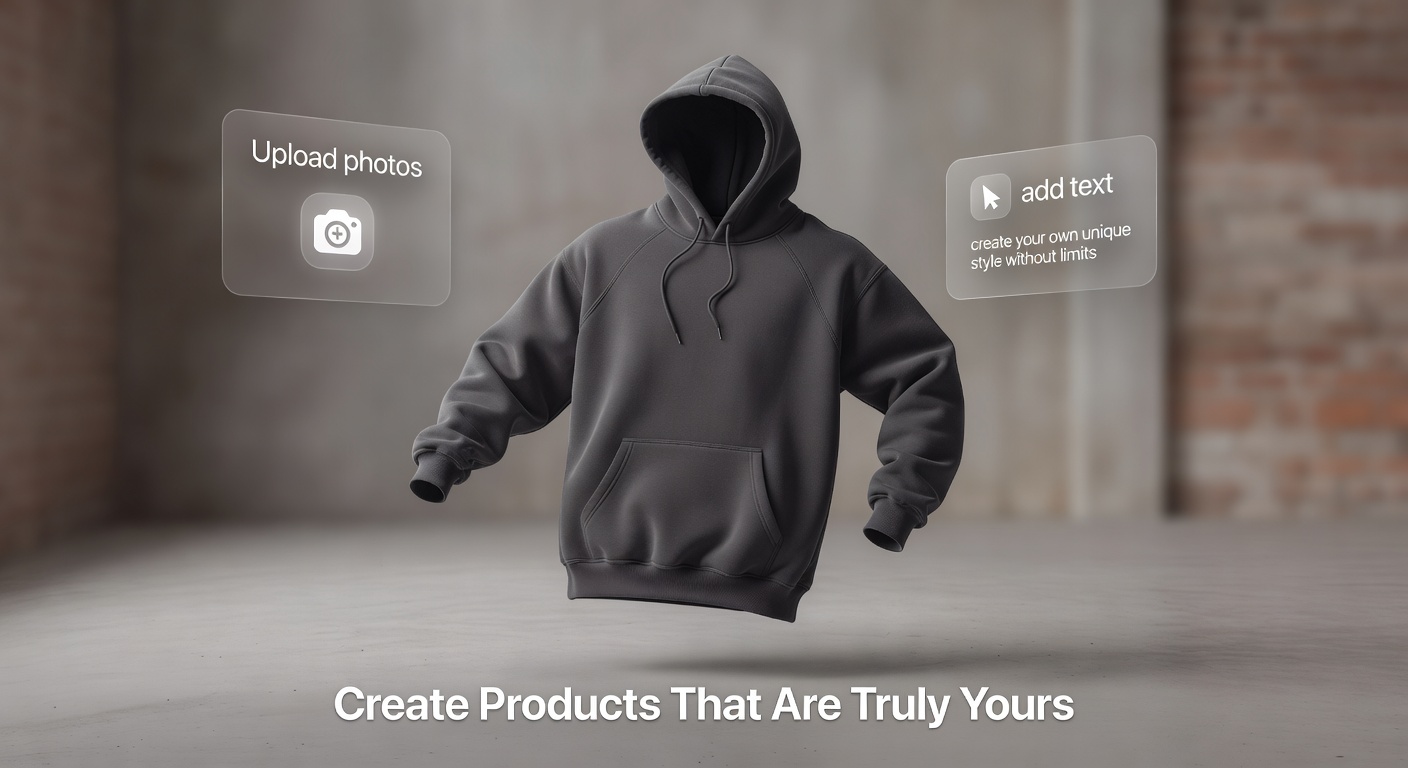 Custom Street Hoodie Mockup Floating