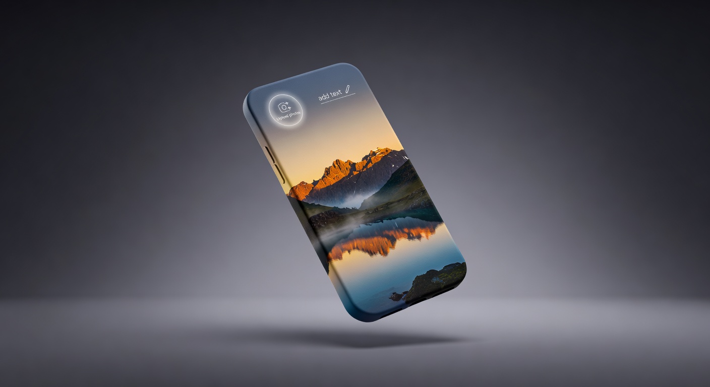 Personalized iPhone Case Floating